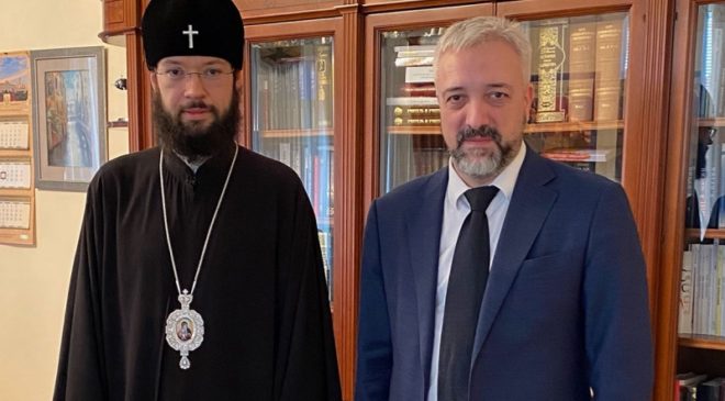 Патриарший экзарх встретился c Евгением Примаковым