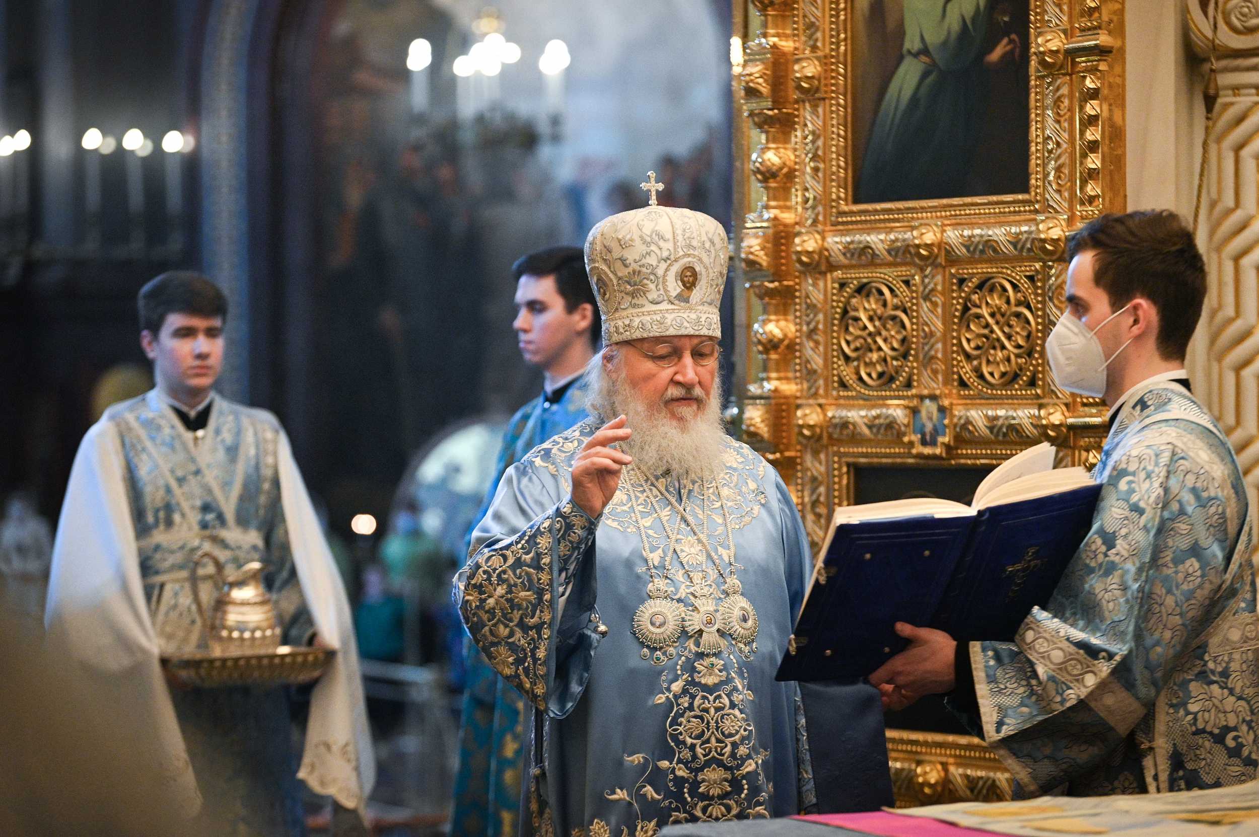 В праздник Благовещения Патриарх Кирилл совершил Литургию