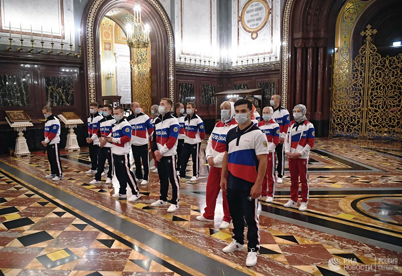 Олимпийцы России молились в Москве перед Олимпиадой в Токио