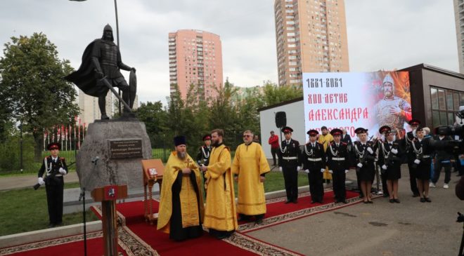 В храме при МГИМО открыт памятник князю Александру Невскому