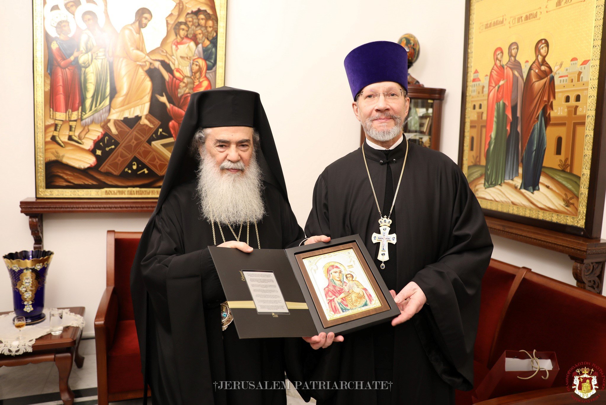 Посланцы РПЦ встретились с Патриархом Иерусалимским Феофилом