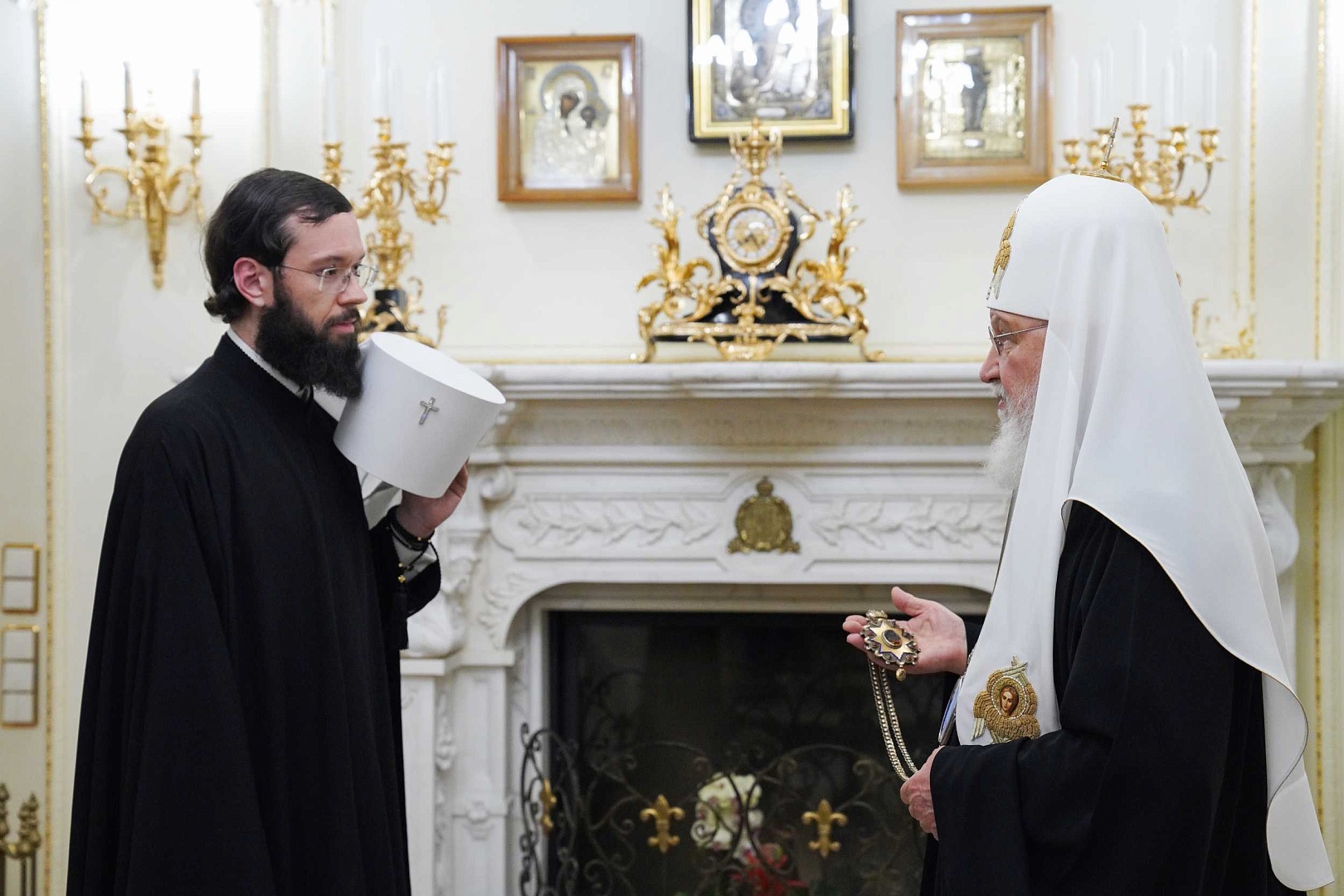 Рабочая встреча Патриарха Кирилла с новым председателем ОВЦС