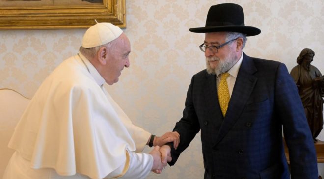 Папа и раввин Гольдшмидт «на полях» мирной конференции