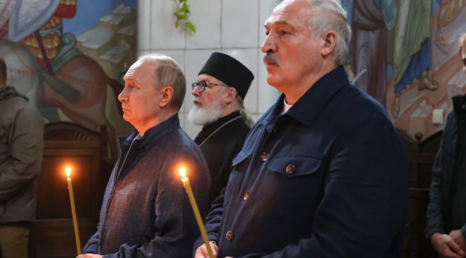 Путин и Лукашенко посетили могилу Мефодия на Валааме